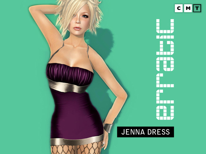 erratic / jenna - short lycra dress / purple-silver