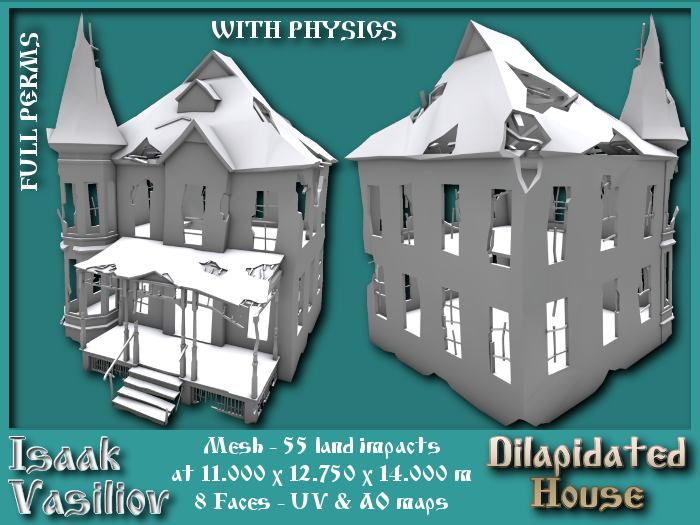 Dilapidated house - 55 LI - FULL PERMS Mesh