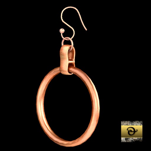 Drop Hoop Earrings Copper by Metal and Stone