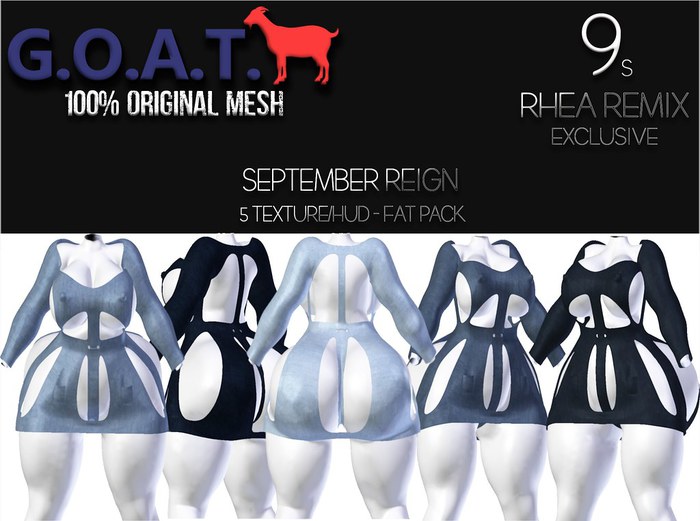 G.O.A.T. 9s RHEA REMIX SEPTEMBER REIGN 5 TEXTURE/HUD - FATPACK