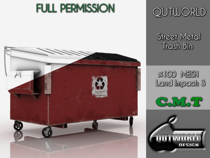 .::QUTWORLD Street Metal Trash Bin::.FP