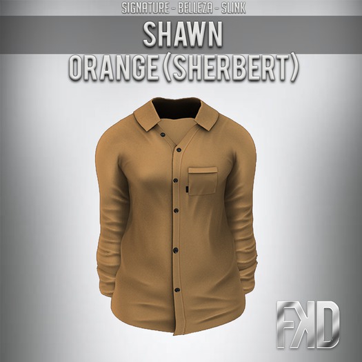 [FKD] SHAWN SHIRT - SHERBERT (ORANGE)