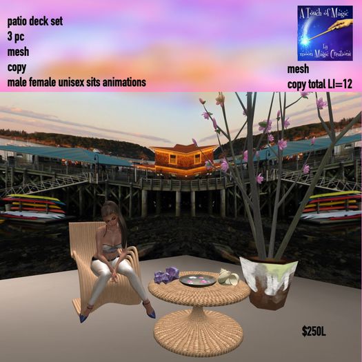 3 pc patio deck set-crate