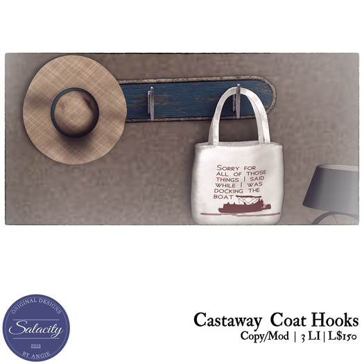 Salacity - Castaway Coat Hooks Set