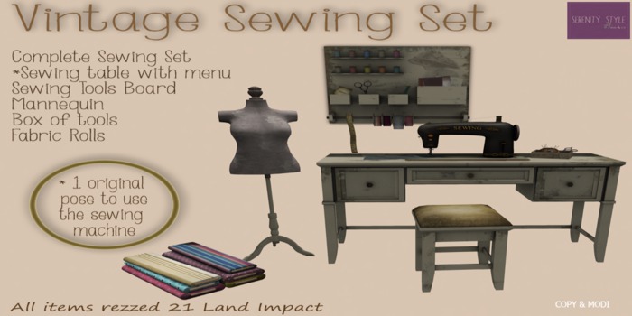 Serenity Style- Vintage Sewing Set