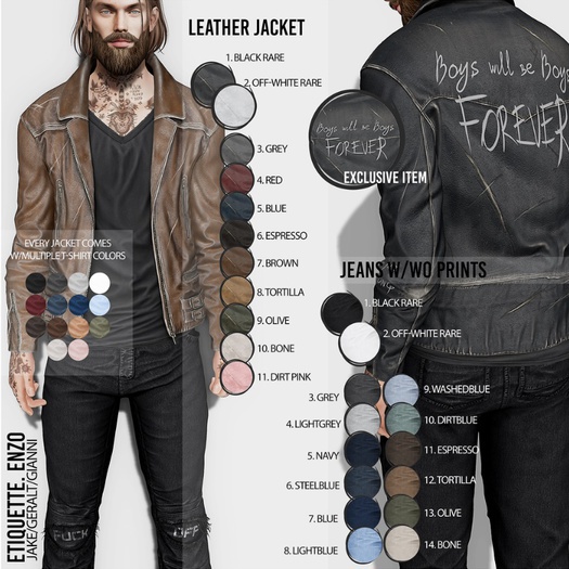 .etiquette. Enzo Jeans Off White RARE