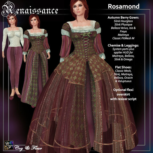 C&F Rosamond Renaissance Outfit - Autumn Berry