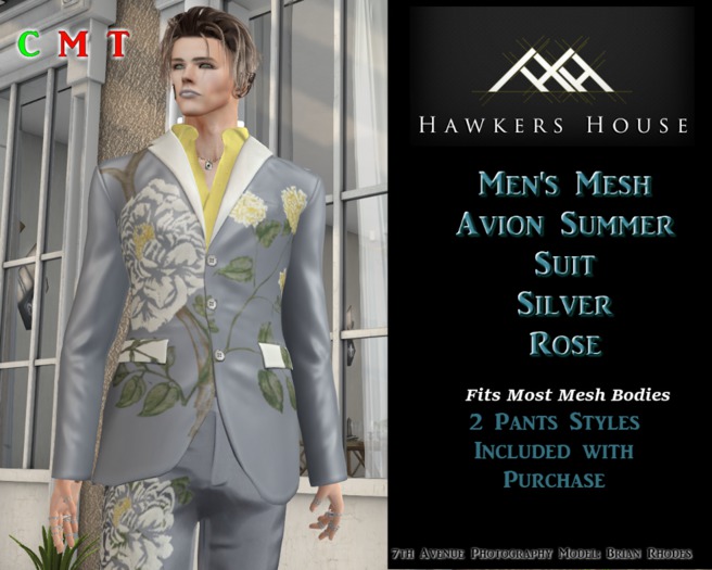 *HH* Men's Mesh Avion Summer Suit Silver Rose