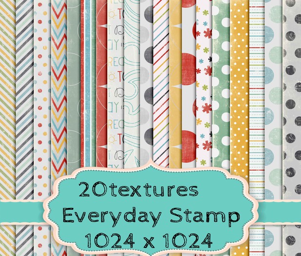 !PP! Pack 20 textures Everyday Stamps  HQ