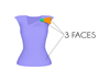 Mesh faces asymmetric neckline cap sleeve vintage polka dot blouse