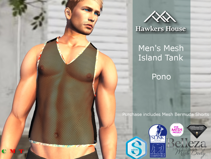 *HH* Men's Mesh Island Tank Pono