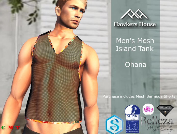 *HH* Men's Mesh Island Tank Ohana