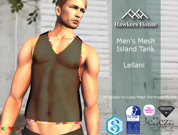 *HH* Men's Mesh Island Tank Leilani
