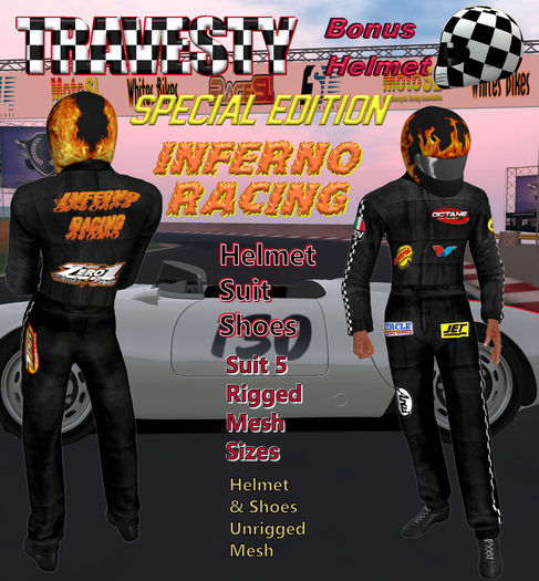 Travesty Mens Inferno Racing Suit