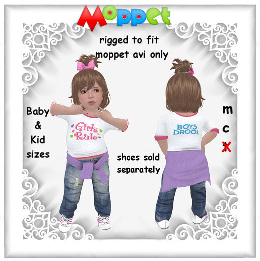 Moppet Girls Rule and Boys Drool Set