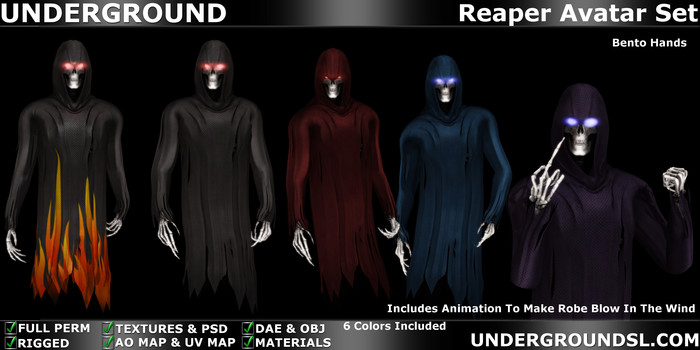 (UG Delivery Hud) -  Reaper Avatar Set