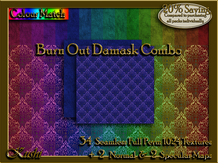 Burn Out Damask Combo Textures