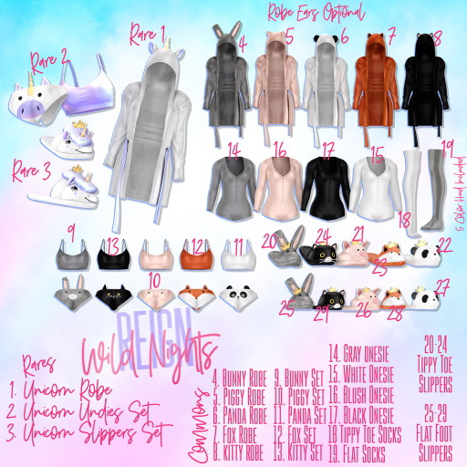REIGN.- UNICORN UNDIES SET- # 2 RARE