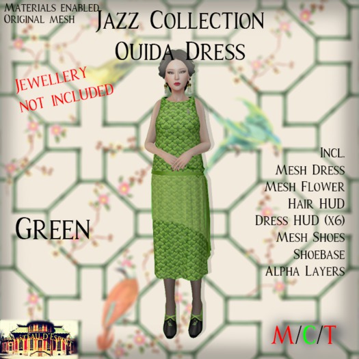 ~CdE~ Jazz Ouida GREEN Dress
