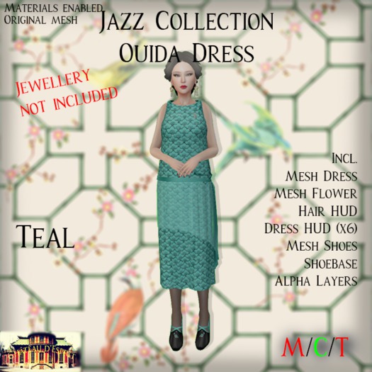~CdE~ Jazz Ouida TEAL Dress