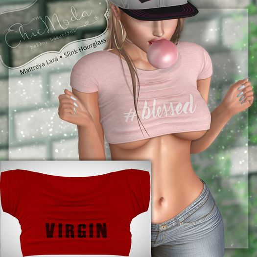 ChicModa // Sadystika Crop Top // RED VIRGIN