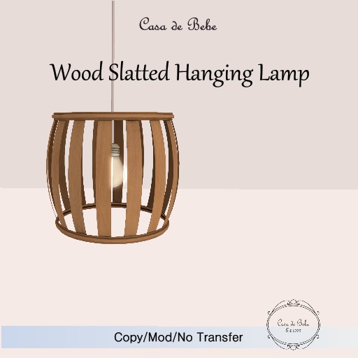 {CdB} Wood Slatted Hanging Lamp