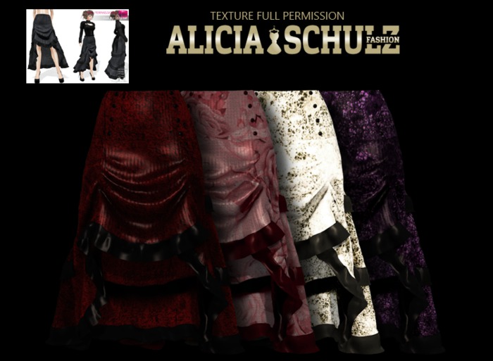 [Alicia Schulz] Texture for Punk Skirt Long Tail SET1