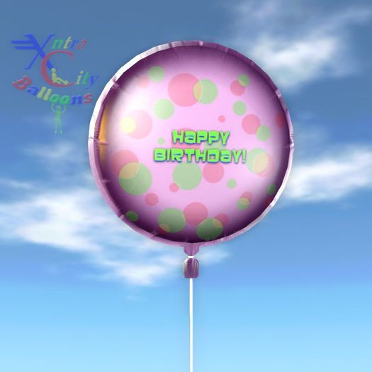 Balão - Dots Feliz Aniversário 3 - Transferência - Balões Cidade Xntra