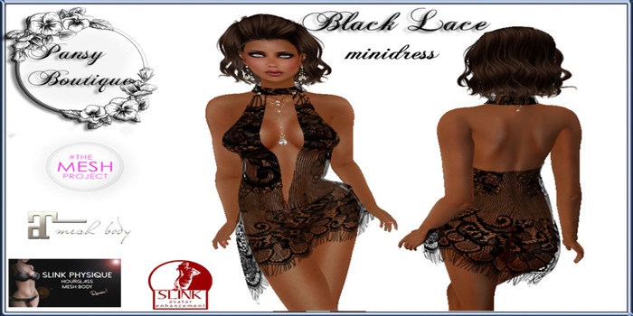 BLACK LACE  SEXY DRESS
