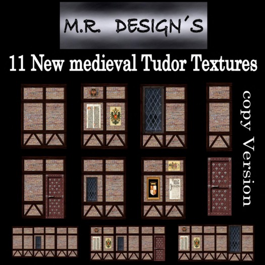 11 Medieval Tudor Textures, Copy Version (BOX)
