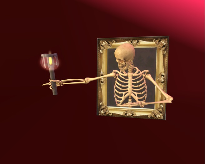 Skeleton with the torch (for Halloween) 3 prim