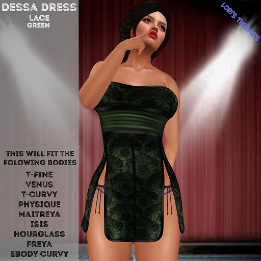 [L.T] Dessa Dress - Lace - Green Lace