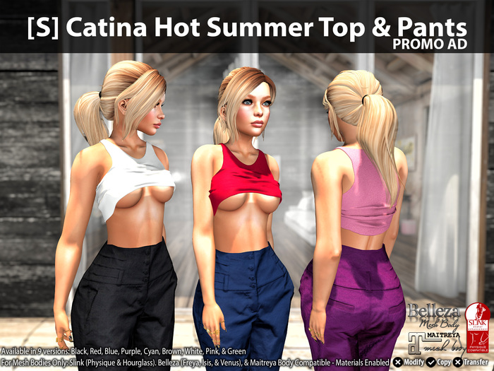 [S] Catina Hot Summer Top & Pants Demo