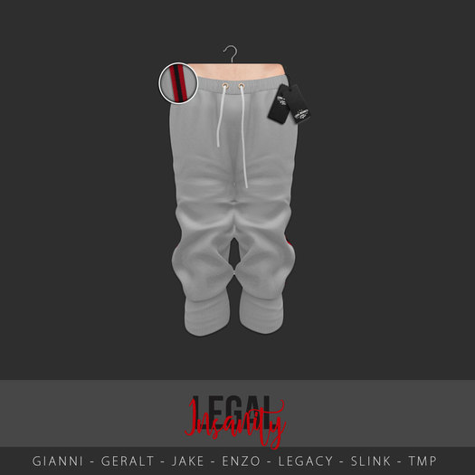 Legal Insanity - Leon capris sweats grey/red