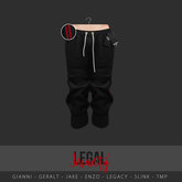 Legal Insanity - Leon capris sweats black/red