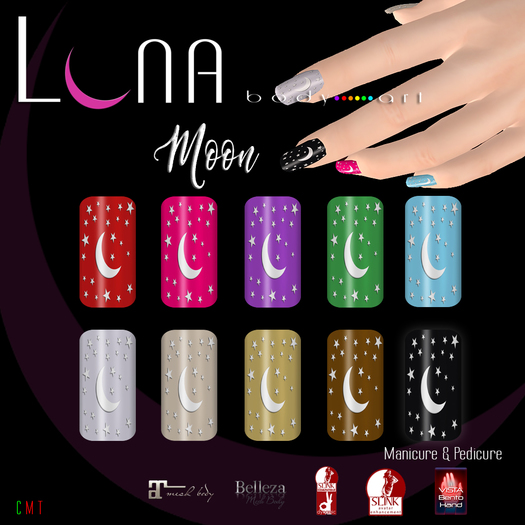 .::LUNA::. Body Art - Moon - Nails