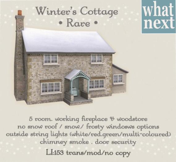 {what next} Winter's Cottage (boxed ) RARE Gacha