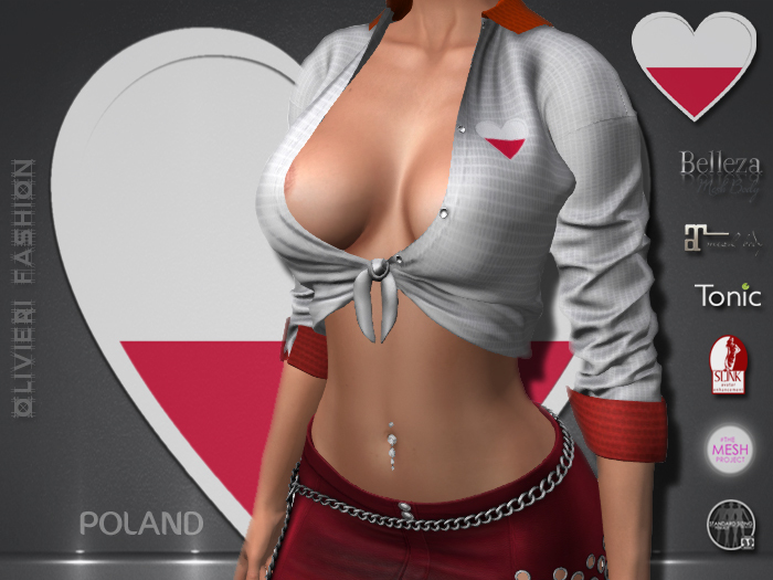 POLAND - SHIRT & SKIRT - Heart  2