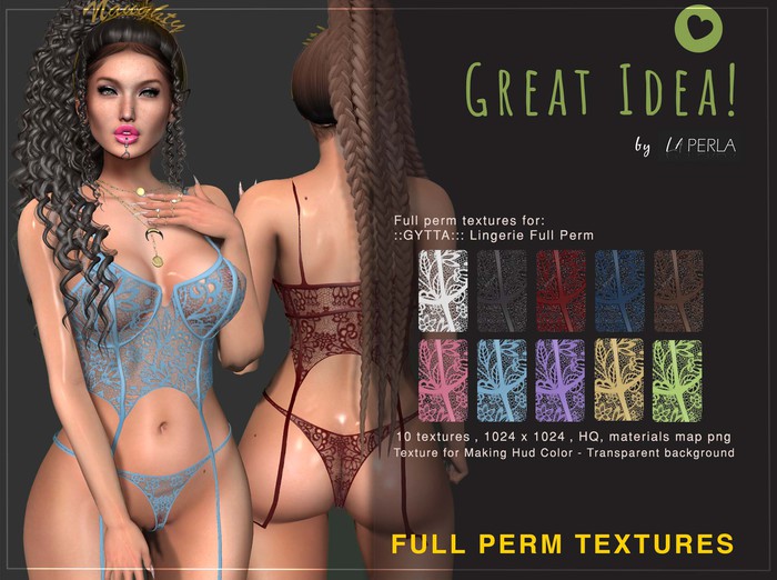 :::GREAT IDEA ::::: Gytta Lingerie Full Perm (Corset + Panties)