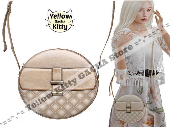 S@BBiA::Leather Circle Bag #09 (Cream)