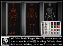 AD Slim Shady Rigged Mesh Skeleton Avatar HUD Version