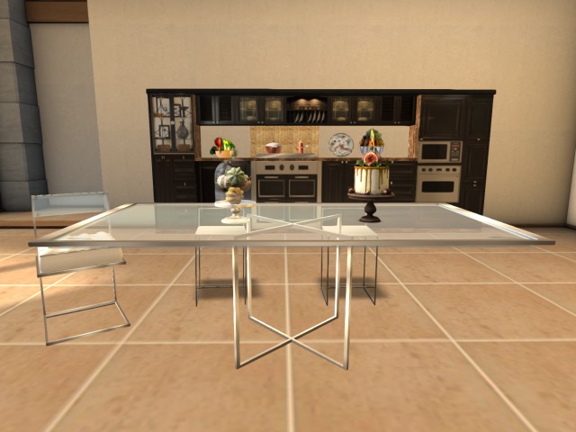 AdL Iron Table  top glass - bag