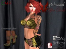 W-AD Occult Lingerie Yellow Set