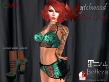 W-AD Occult Lingerie Green Set Boxed