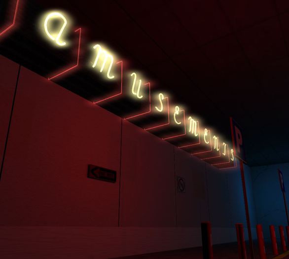 Amusements Wall Sign Box