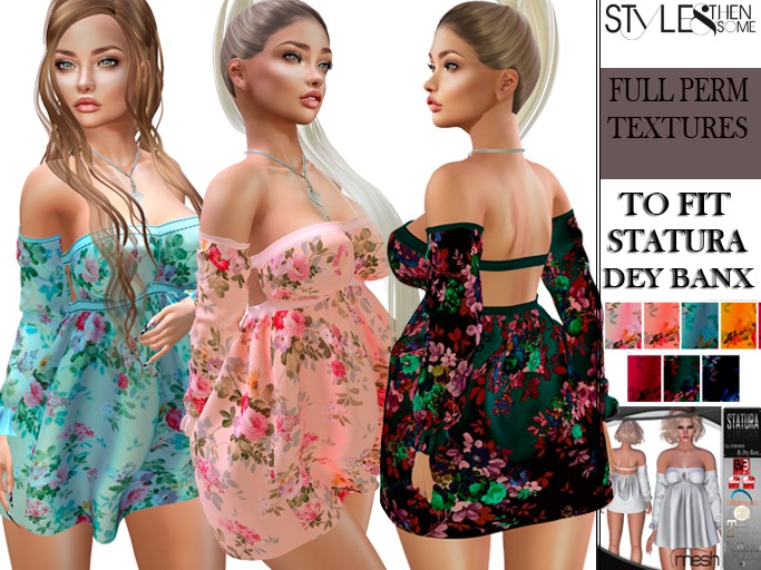 STYLES -STATURA-Barbara-dress- Texture FULL PERM-  Fatpack1