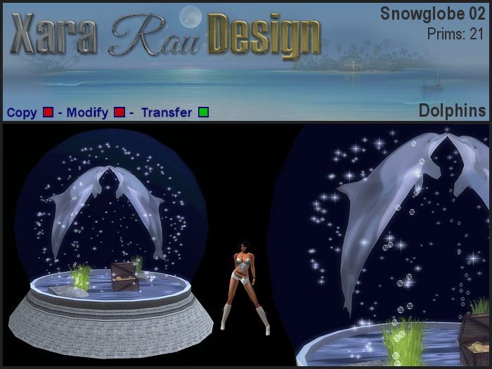 Snowglobe 02 - Dolphins by Xara Rau