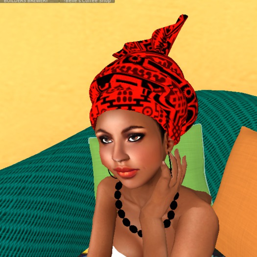 Innovia Designs - Tall Headwrap - Orange-Black