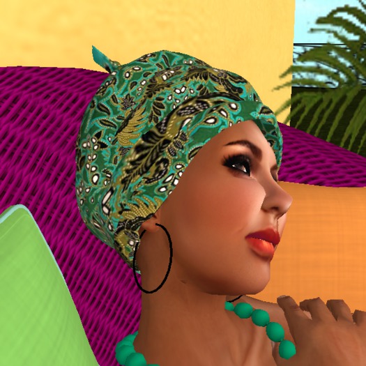 Tall Headwrap - Jade Garden - Innovia Designs