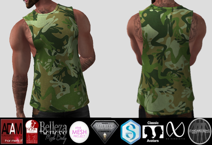 Frog Camouflage  Muscle Shirt